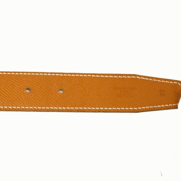 HERMES H Logo Constance Reversible Buckle Belt #65 Leather ▢C Black main image 9